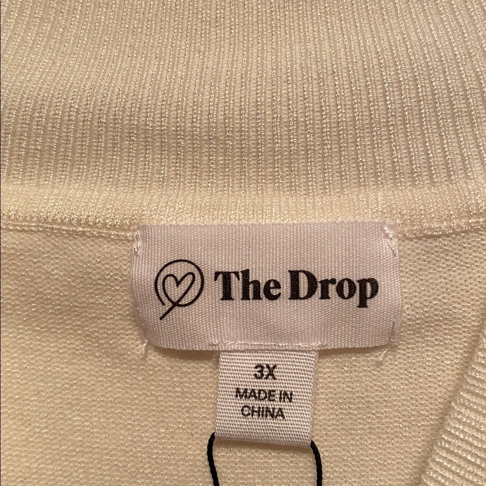The Drop Whisper White Long Sleeve Mock Neck Sweater…size 3X - Picture 3 of 5